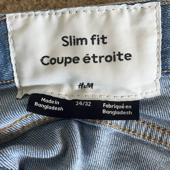 Men’s 34x32 H&M Slim Fit Blue Jeans - Picture 3 of 3